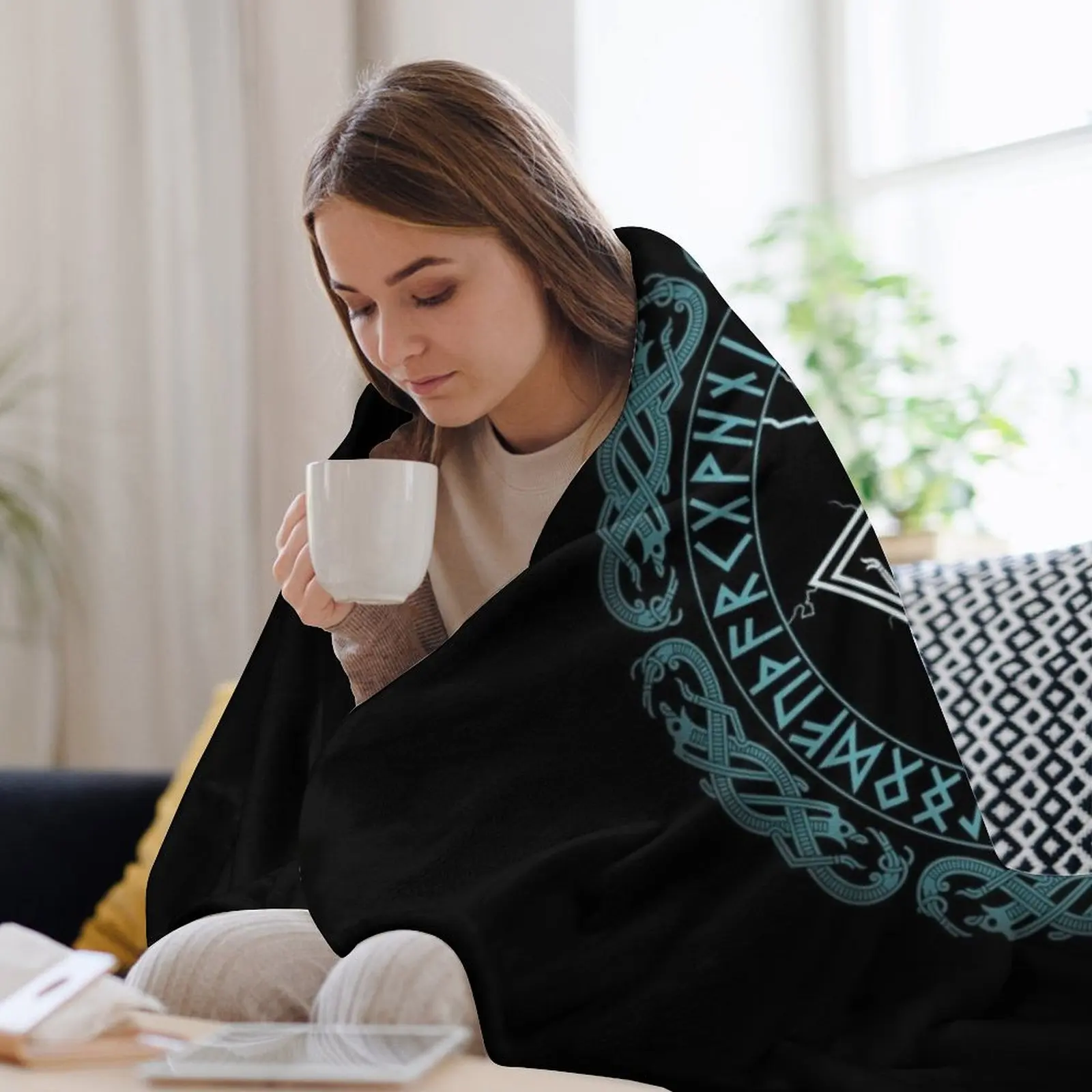 Mj?lnir Молот Руны Тора Пледы Декоративные одеяла и диван Одеяло для малышей Одеяла