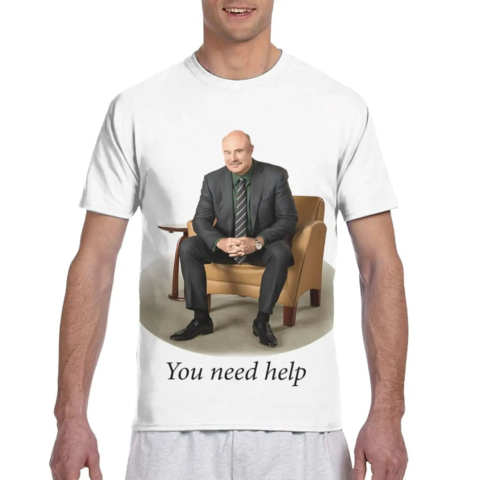 Футболка Мужская Летняя Повседневная Свободная футболка с коротким рукавом и