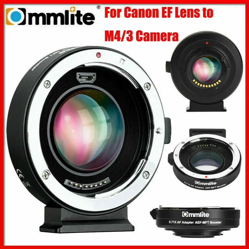 

Commlite Auto Focus Lens Adapter 0.71X Canon EF To Micro Four Thids M4/3 Olympus