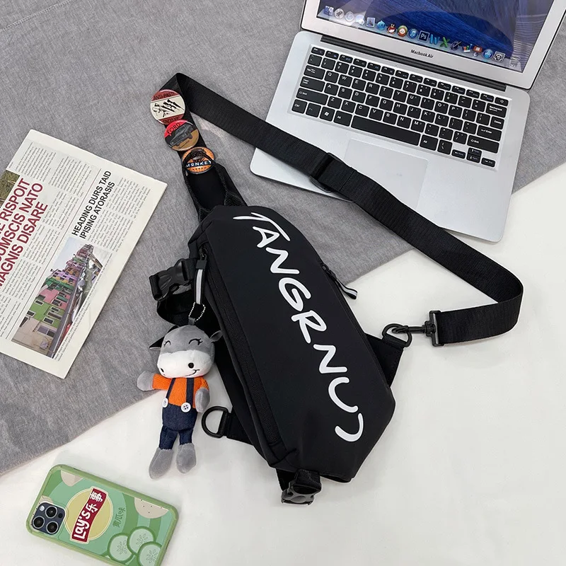 Single Shoulder Crossbody Bag Men's And Women's Sports Leisure Chest Bag Simple Lightweight Multi-functional Fashion Men's Small