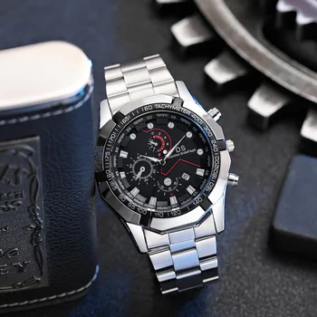 Watch for Men Business Fashion Casual Waterproof Stainless Steel Quartz Mens Wristwatches Other Image