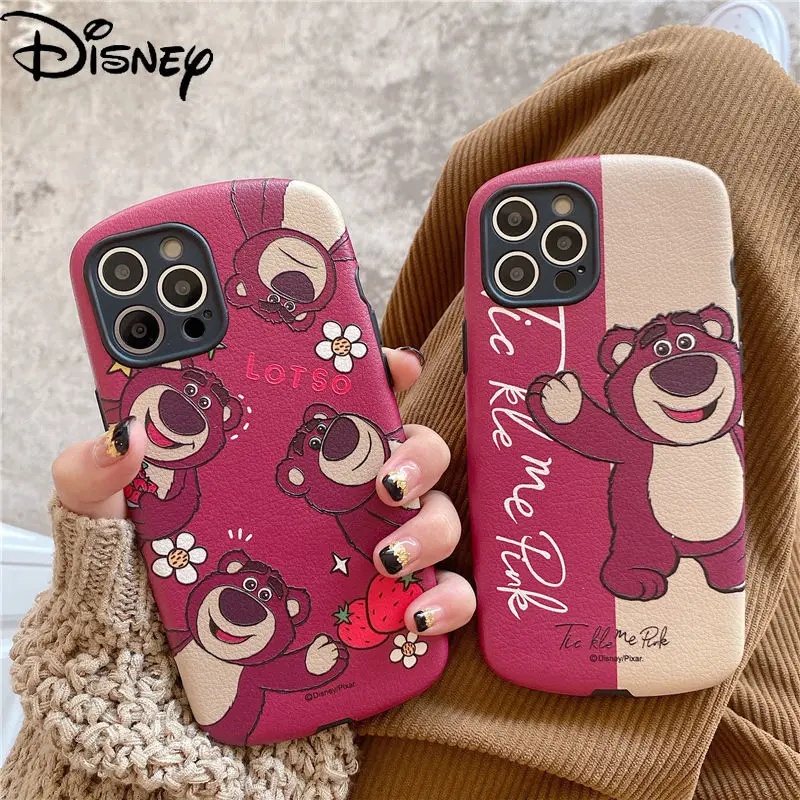 

Disney Strawberry Bear Case for Iphone 11 12 13 Pro Max 11pro 11promax 12pro 12promax 13pro 13promxa All Inclusive Leather Cover