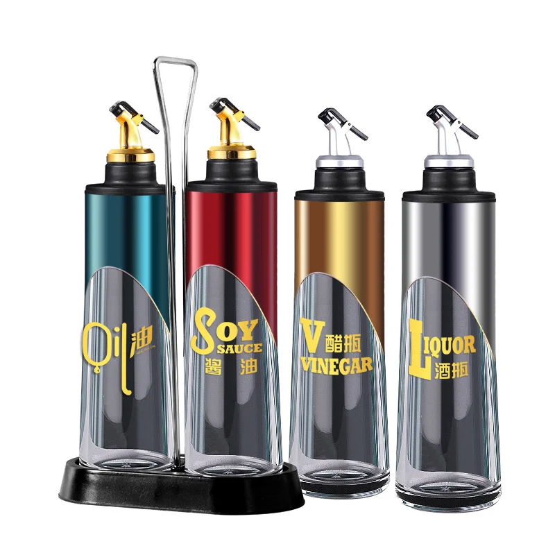 

Glass Oil Bottle Kitchen Supplies Stainless Steel Oil Pot Soy Sauce Bottle Vinegar Bottle Wine Bottle Seasoning Bottle
