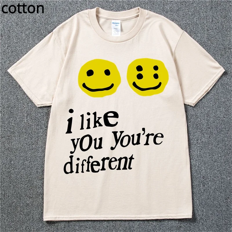 

19SS CPFM XYZ Tshirt Graffiti Smile Face CPFM.XYZ W.W.C.D I LIKE YOU Kanye West Hip Hop Streetwear TEE CPFM T-shirts Men Women