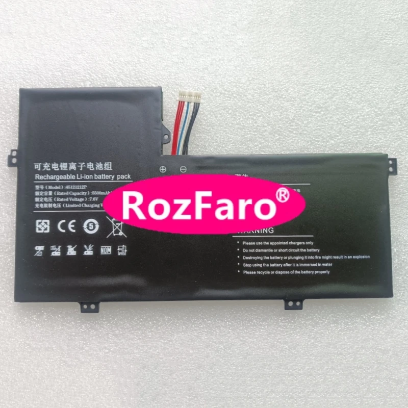 Фото Аккумулятор для ноутбука RozFaro GSP3374115 45121212P 7.6V 5500mAh 41.8Wh 10-pin 8-wire для IRBIS NB119 Yoga 11.6-дюймового ноутбука №1