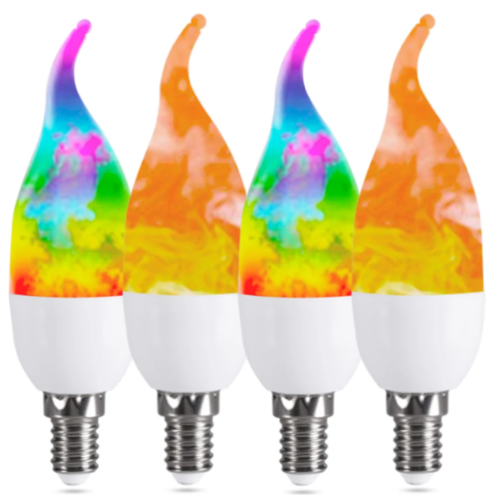 

E14 Led Analog Flame Light Bulb 3W AC85-265V Household Electronic Accessories Lamp Flame Light Effect Bulb Party Wedding Lampada