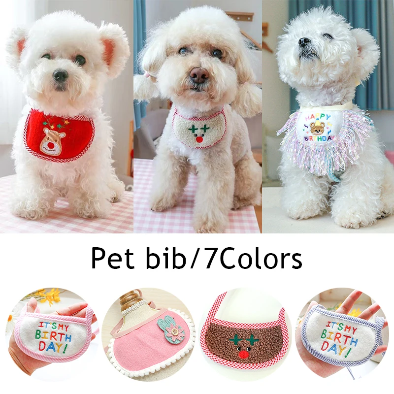 

New Pet Collars Pet Accessories Dog Collars Pet Bibs Pet Saliva Towels Universal Cute Adjustable Cartoon Stylish Pet Supplies