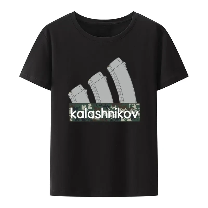

Summer casual short-sleeved printed T-shirts for men and women selling Russian Kalashnikov Ak 47 nostalgic breathable