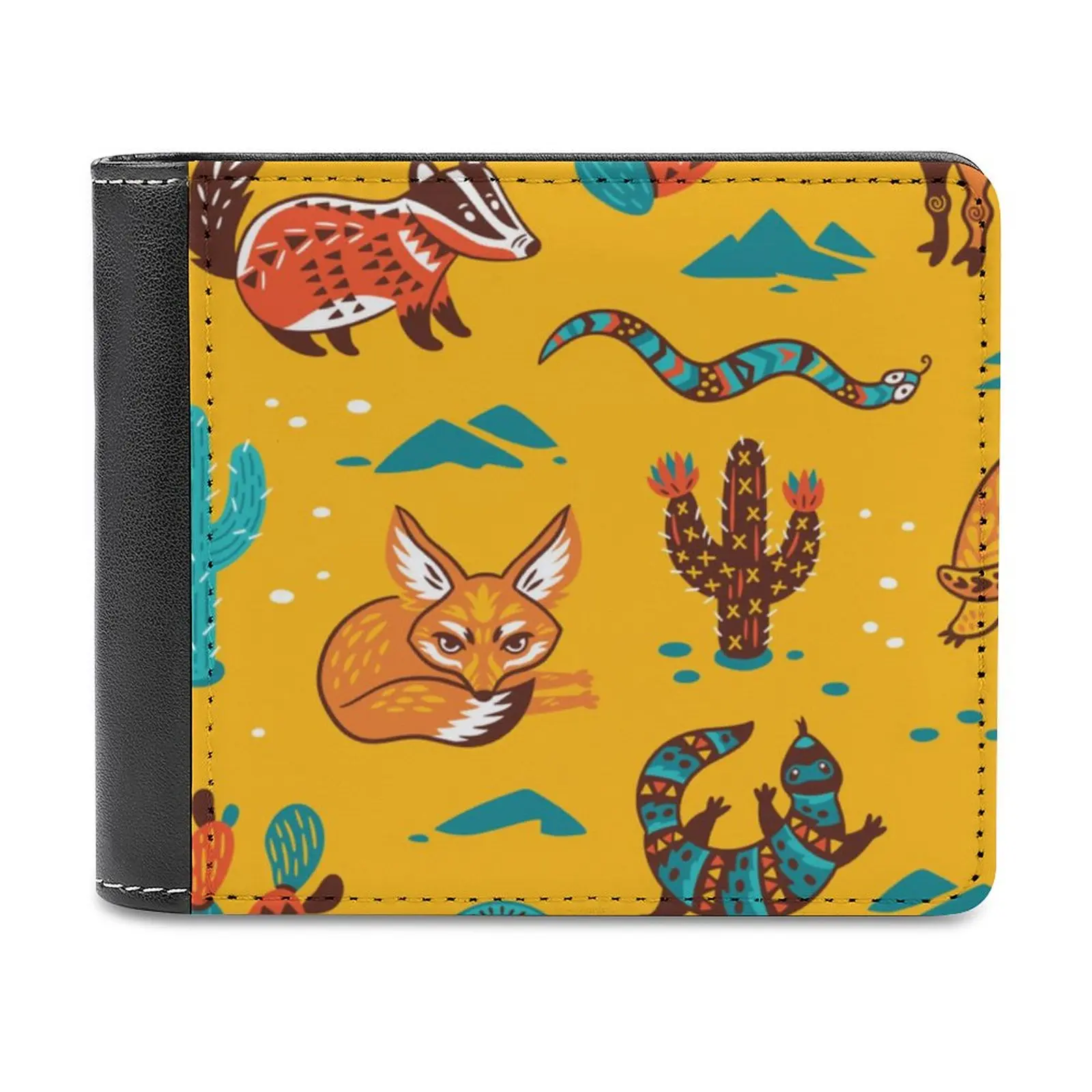Новые мужские кошельки с изображением животных в пустыне раньше мужской кошелек