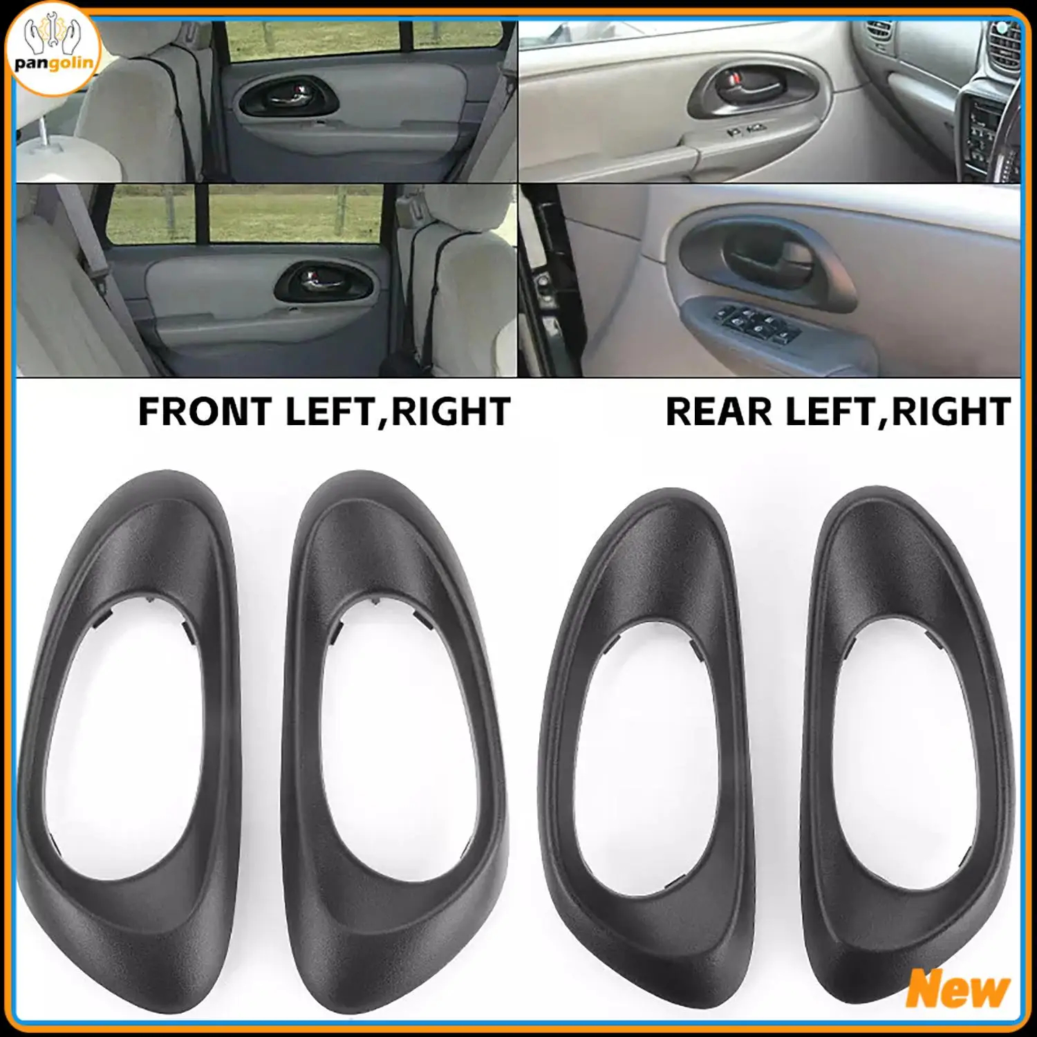 4 шт. передняя и задняя внутренняя отделка для Chevrolet Trailblazer 15214501-15214502