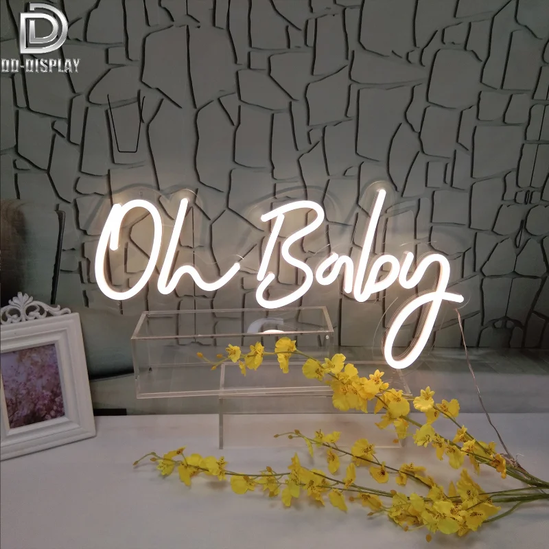 

DD Neon Lights Backdrop Decoration Customizable Text Content for Wedding Birthday Event Background Night Light Photography Decor