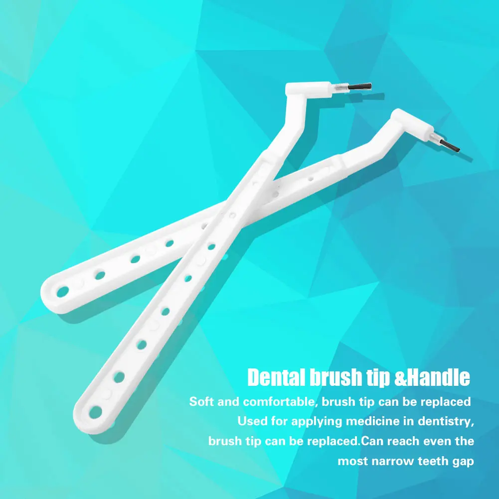 

100Pcs Dental Disposable Composite Brush Tips + 2 Brushes Handles