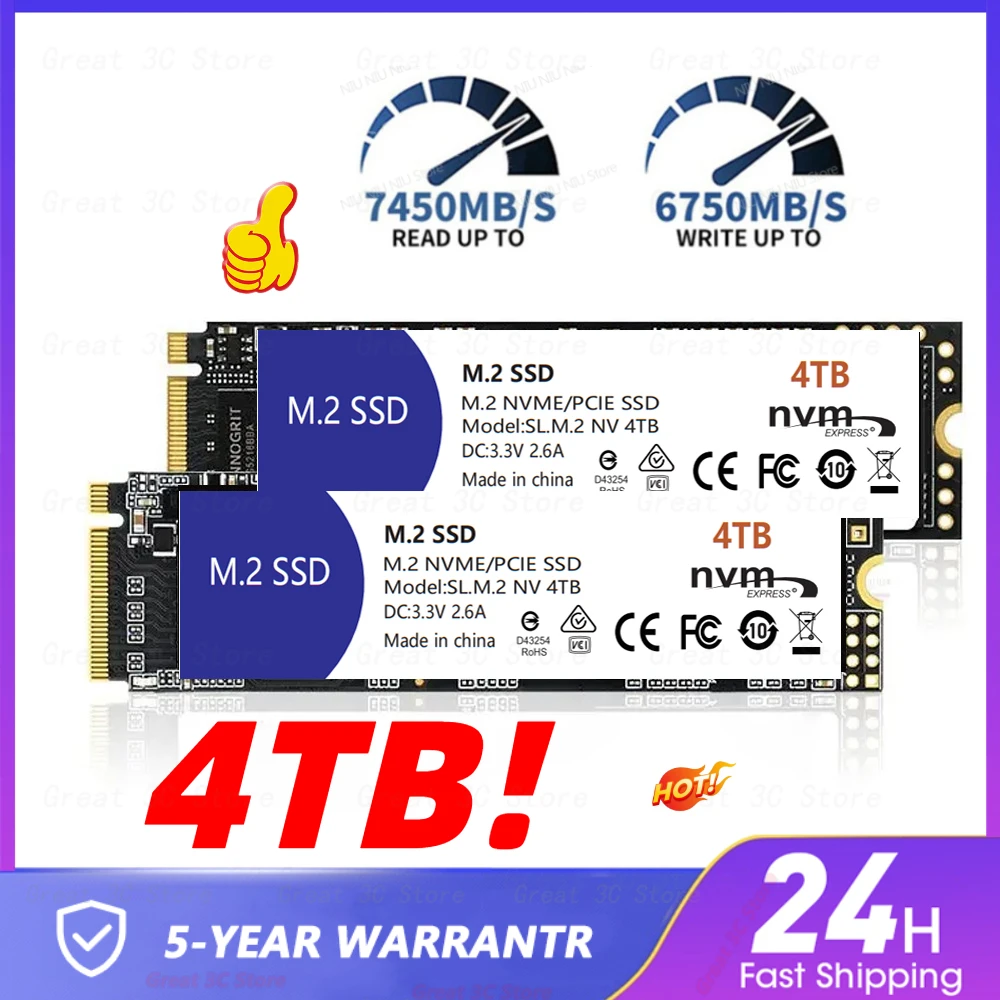 

Mass Storage M.2 SSD NGFF 1TB 2TB 4TB Solid State Drive Disk High Speed M.2 SSD PCIe 3.0 Internal Hard Disk For Laptop Desktop