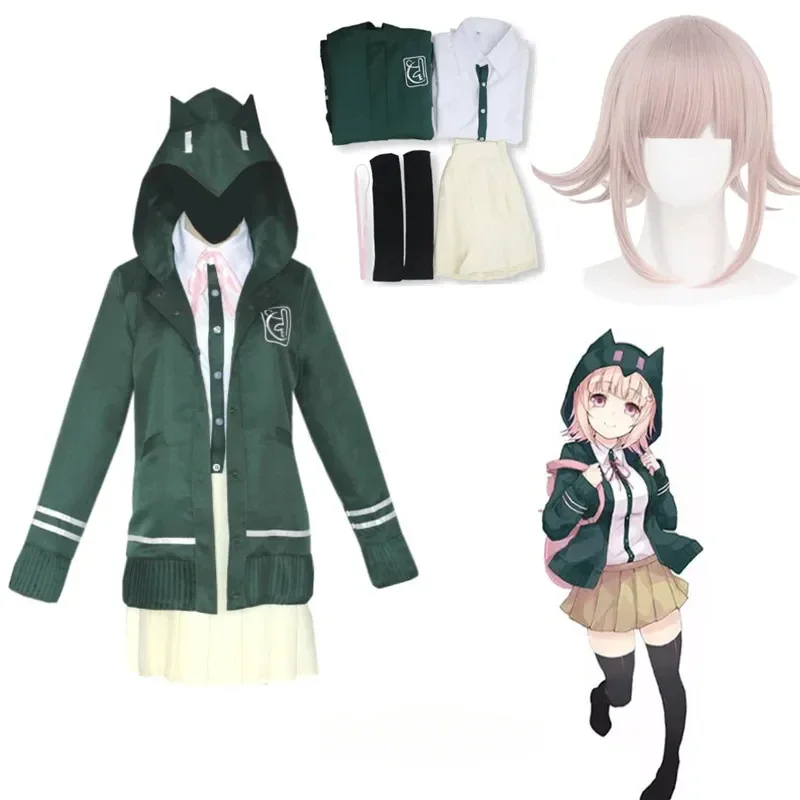 

Anime Danganronpa Nanami ChiaKi Cosplay Costume Long-sleeved Jacket Short Skirt Loli Skirt Uniform Halloween Costume for Women