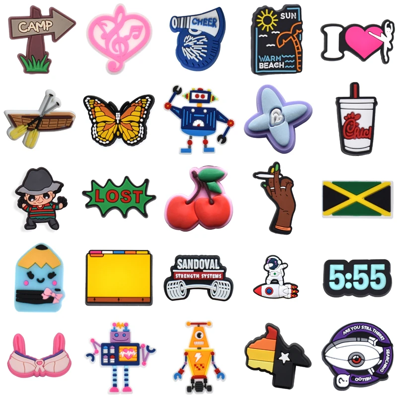 

Women Charm Boy Gifts Kids Packs Set Jeans Shoe Charms Shoes Accessories Decorations for Crocs Para Pins Girl Men Wholesale Bulk