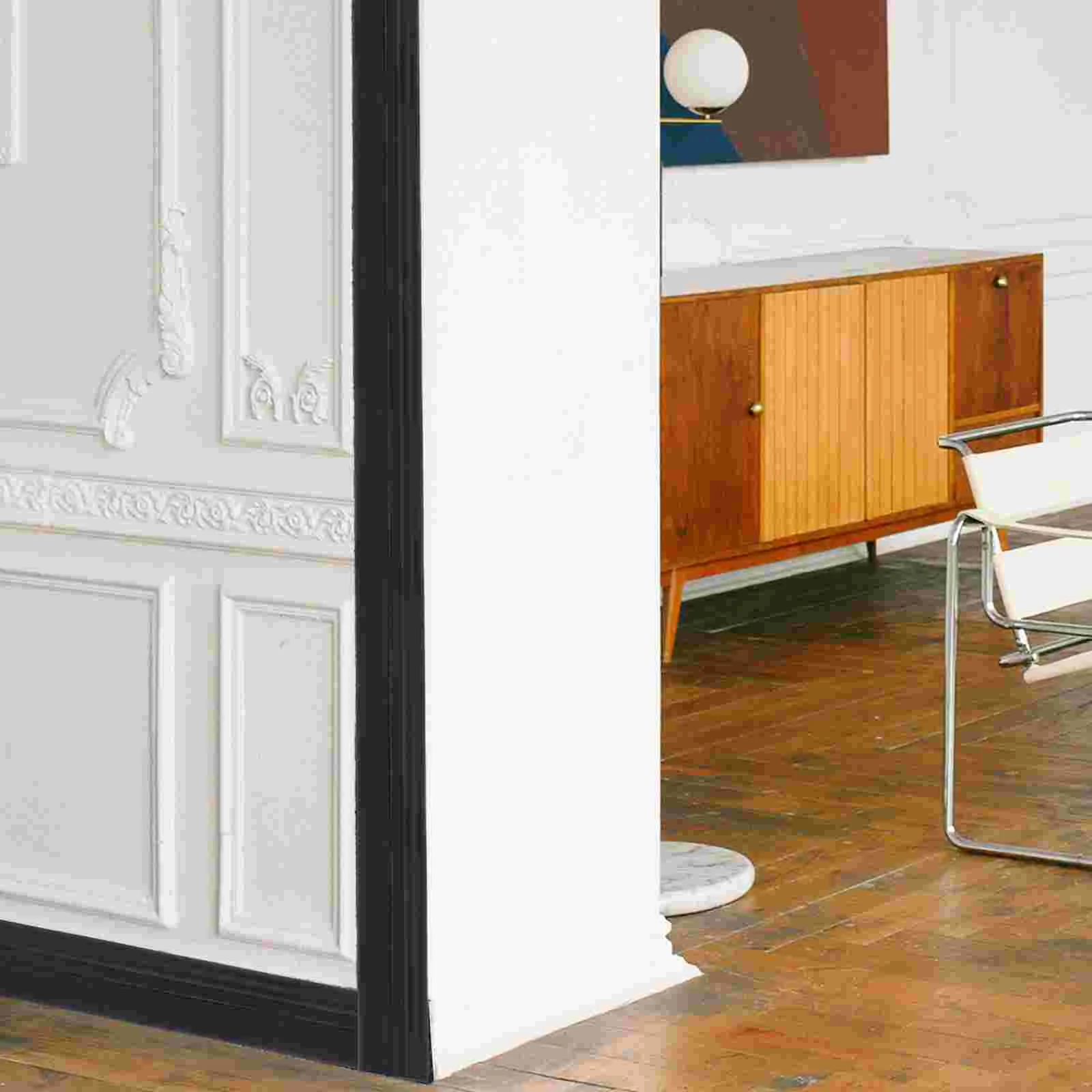 

Self-adhesive Baseboard Molding Grey Decor Peel Stick Trim Black Backsplash Skirting