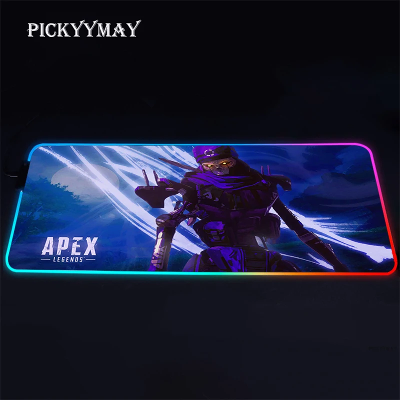 

RGB-коврик для мыши Apex Legends, 900x400 мм, резиновый игровой коврик для мыши со светодиодной подсветкой, противоскользящий, лучший выбор, коврик для ...