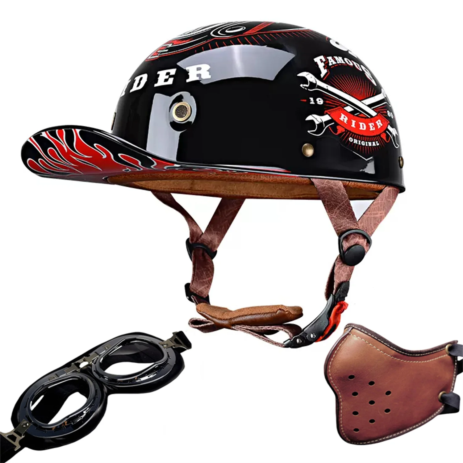 

Винтажные мужские бейсболки, мотоциклетные Ретро шлемы, шлемы с божьей коровкой, бейсболки с электрическим автомобилем, полушлемы