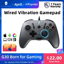 ThundeRobot G30 Wired Vibration Gamepad Joystick Controller for Switch Windows PC PS3 STEAM Phone TV Game Controller Joypad