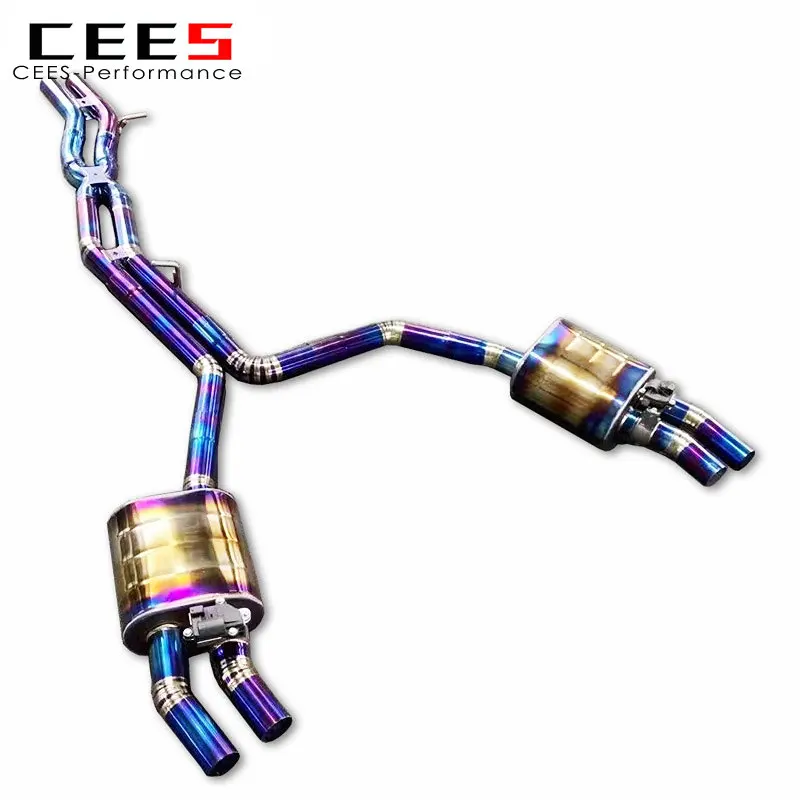 

CEES Catback Exhaust For AUDI A8 C8 3.0T 2018-2022 Titanium Tuning Valve Exhaust Pipe Muffler Performance Car Exhaust System