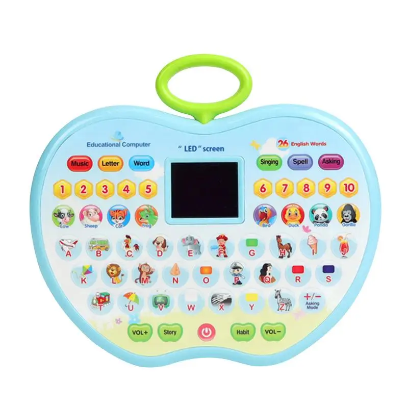 

Toddlers Tablet Toys Smart Educational Toy LED Screen Display Learning Machine Numbers ABC Spelling Pad For Children 3-6 Years