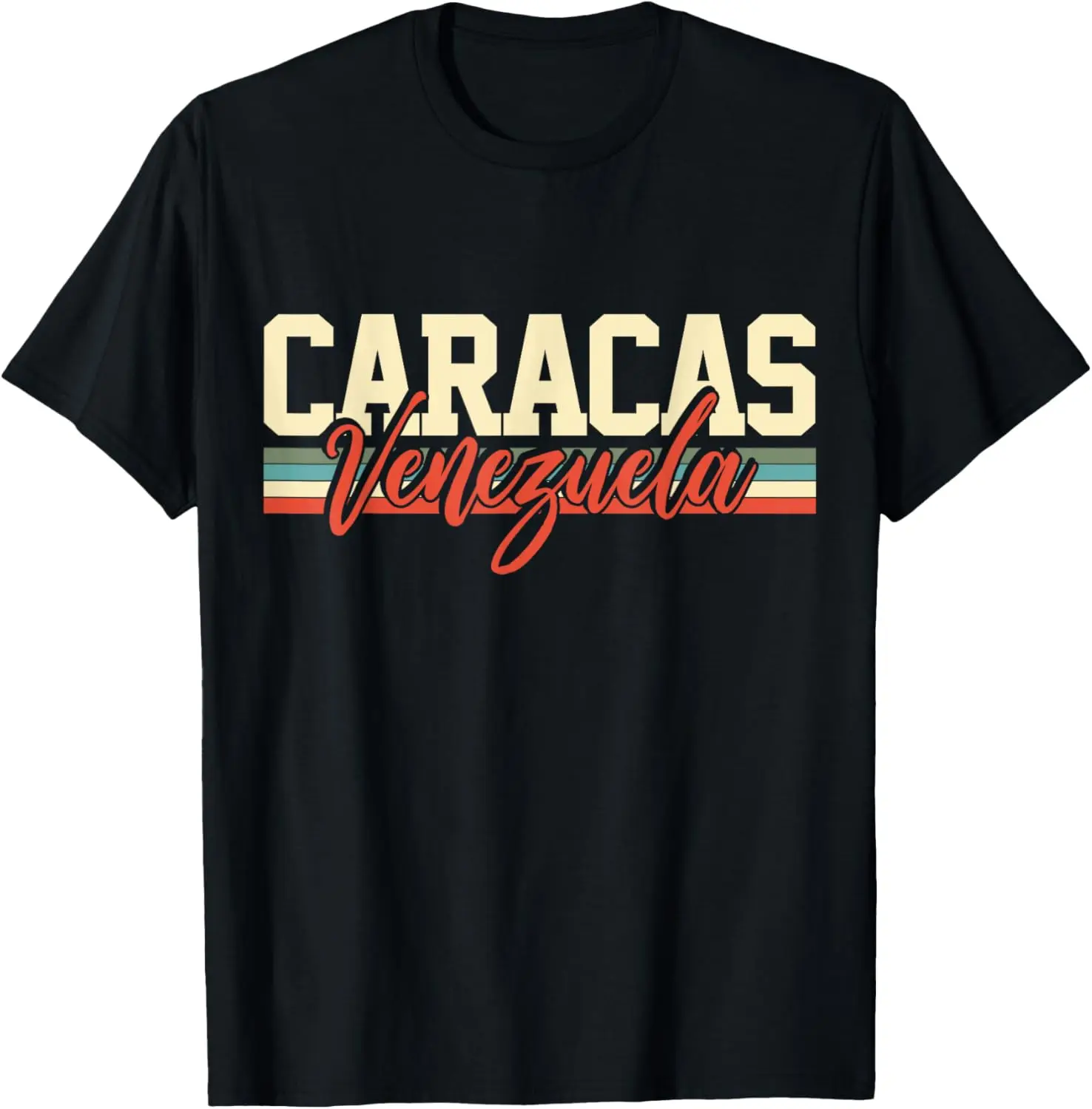 Сувенирная футболка в стиле ретро Caracas Venezuela Travel