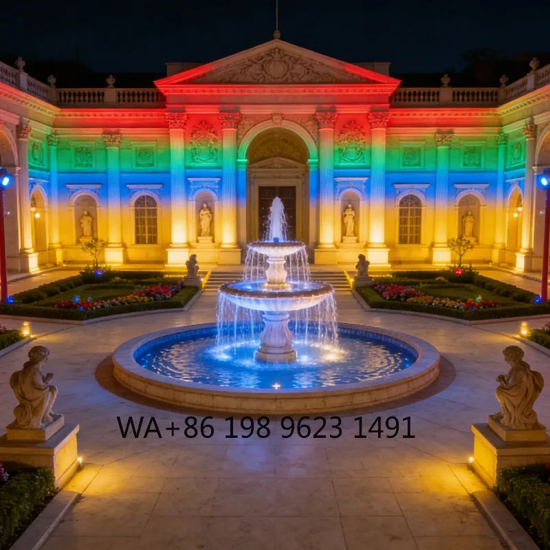 Фото 52W RGB IP65 Алюминиевый DMX прожектор-радуга для стадионов, садов, площадей, зданий и проектов наружного освещения №3
