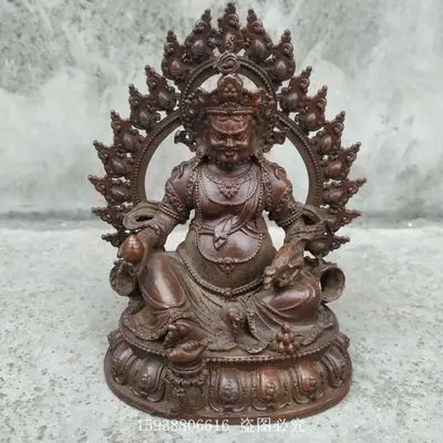 

Exquisite antique Tantric Tibetan Buddha Yellow God of Wealth Small Ornament