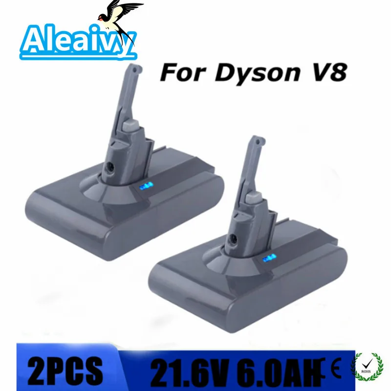 

2PACK Dyson V8 21.6V 6000mAh Replacement Battery for Dyson V8 Absolute Cord-Free Vacuum Handheld Vacuum Cleaner Dyson V8 Battery