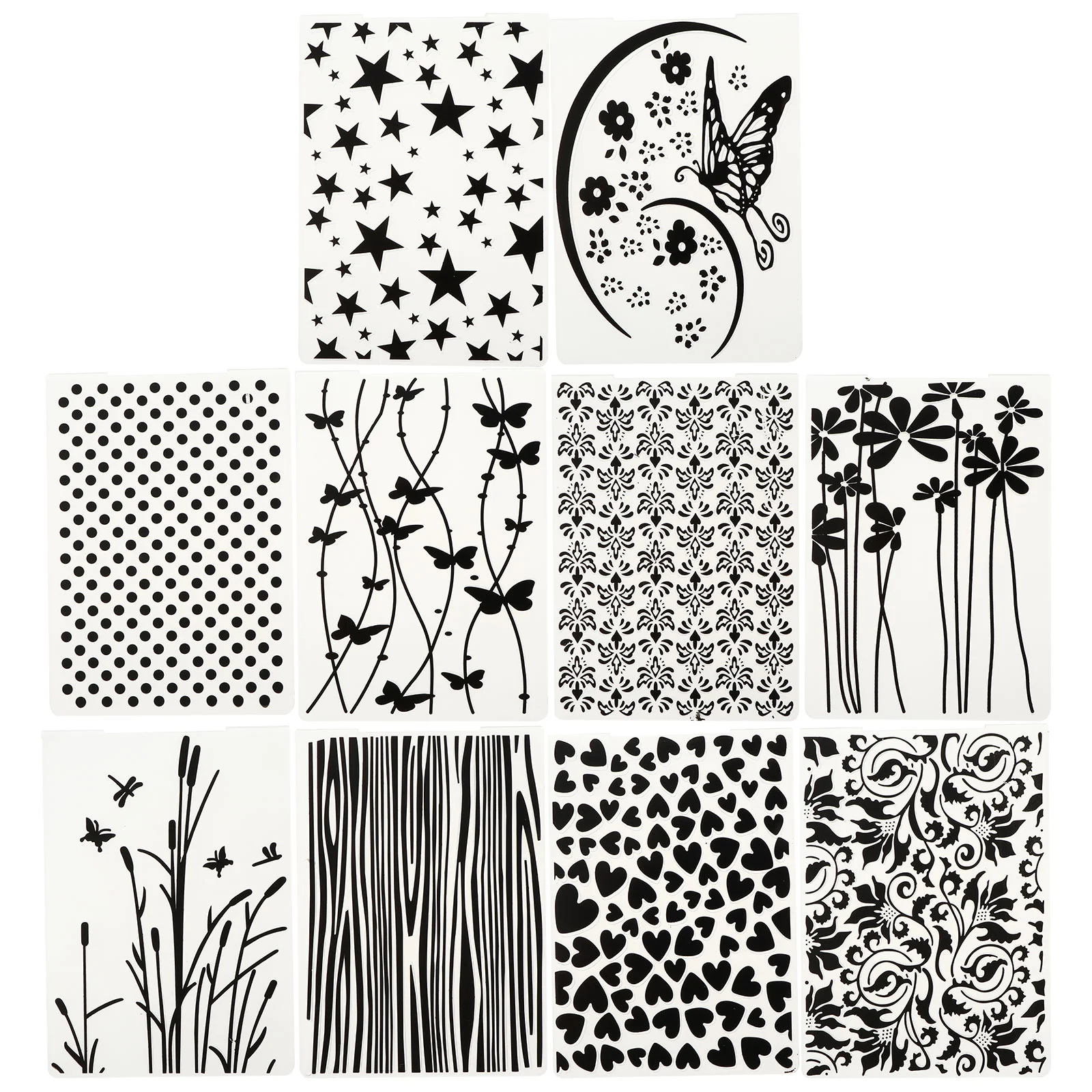 10pcs Embossing Folder DIY Cards Paper Craft Scrapbooking Decoration Templates
