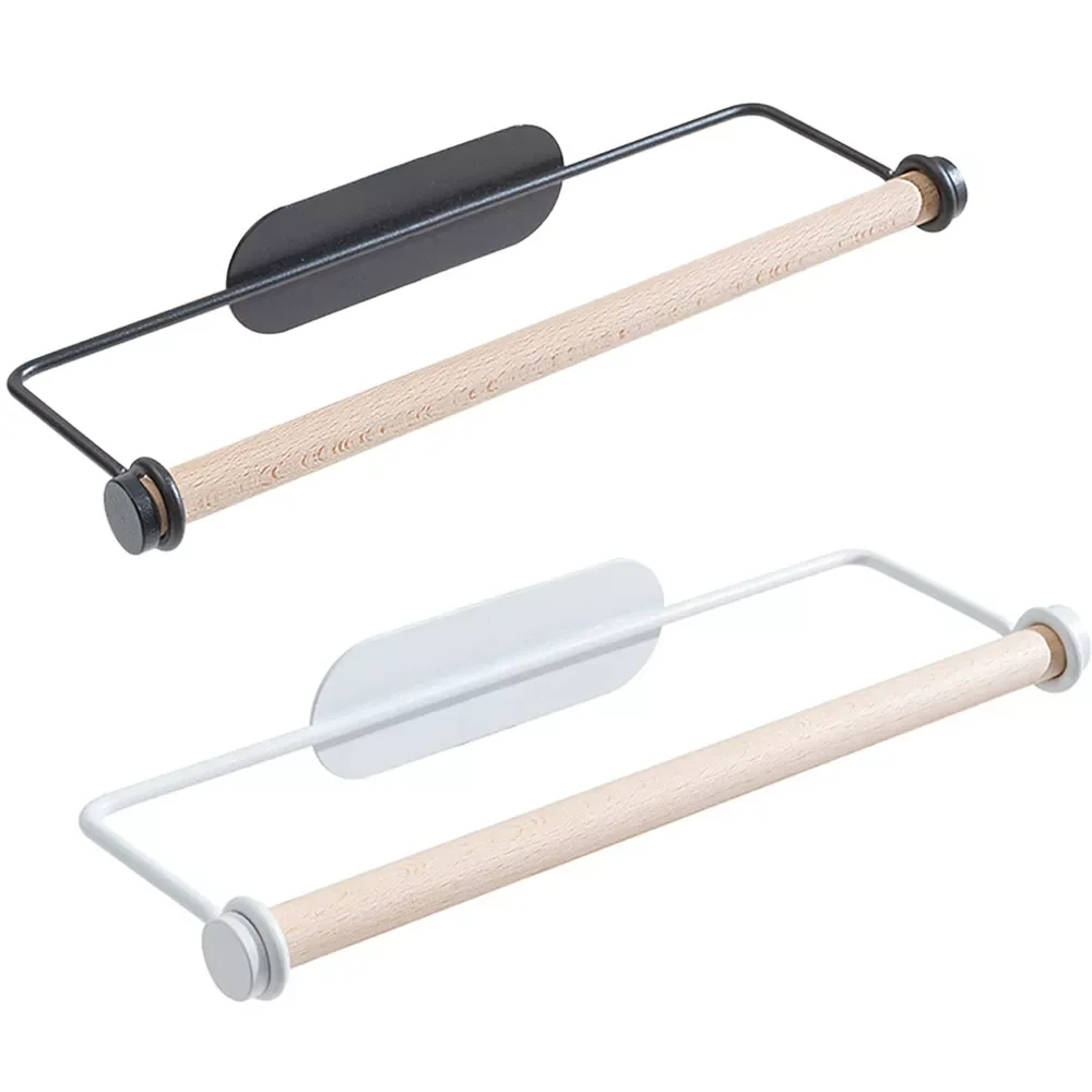 

Toilet Paper Holder Kitchen Roll Holder Wood Toilet Tissue Hanger Towel Storage Shelf Cabinet Rag Rack Wc Accessories