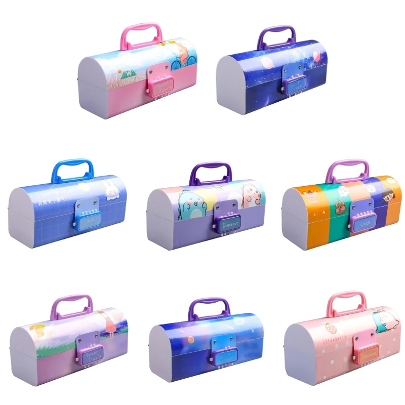 

Pencil with Password Lock and Handle Large Capacity Pencil Box for Kids