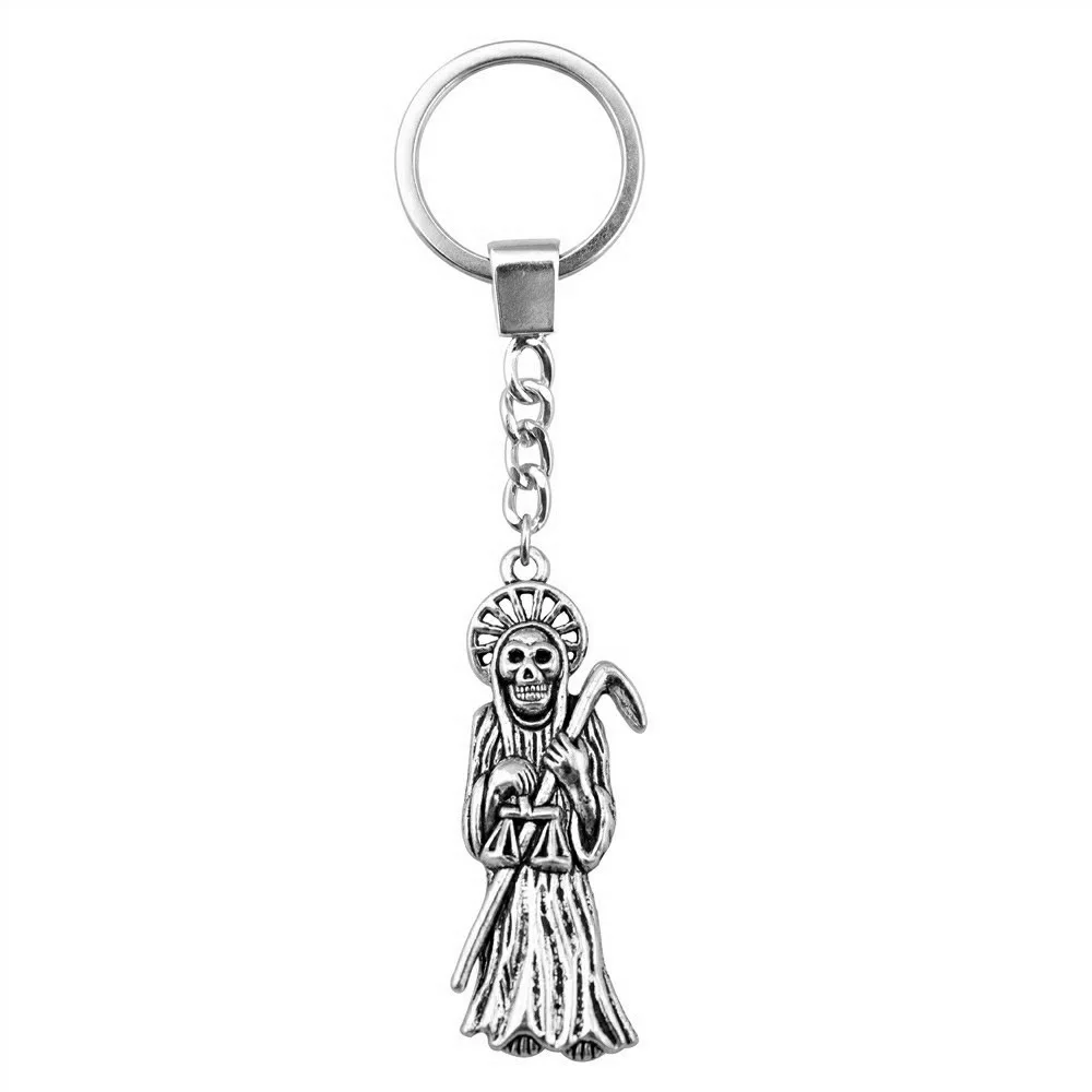 

Death Human Skeleton Skull DIY Key Chain Stainless Steel Keyring Handmade,Silver Color,Women Jewelry Accessory Pendant Gift