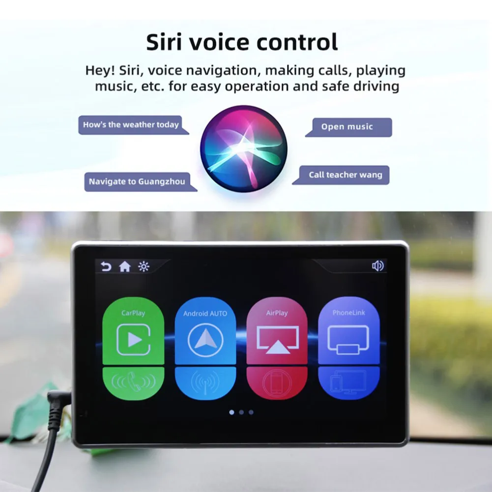 7 Inch Touch Screen Car Portable Wireless CarPlay Tablet Automobile Radio Multimedia Bluetooth Navigation HD1080 Stereo Linux |