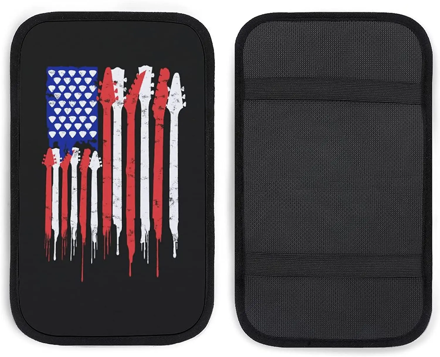 

Sedoied патриотический гитарный флаг Америка влюбленные Автомобильная центральная консоль поручни коробка подкладка консоль подушки подклад...