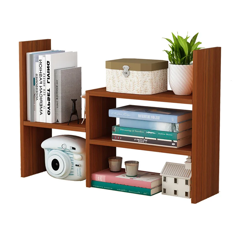 

Bookshelf simple desk shelving student home simple small bookcase space saving office desktop storage rack