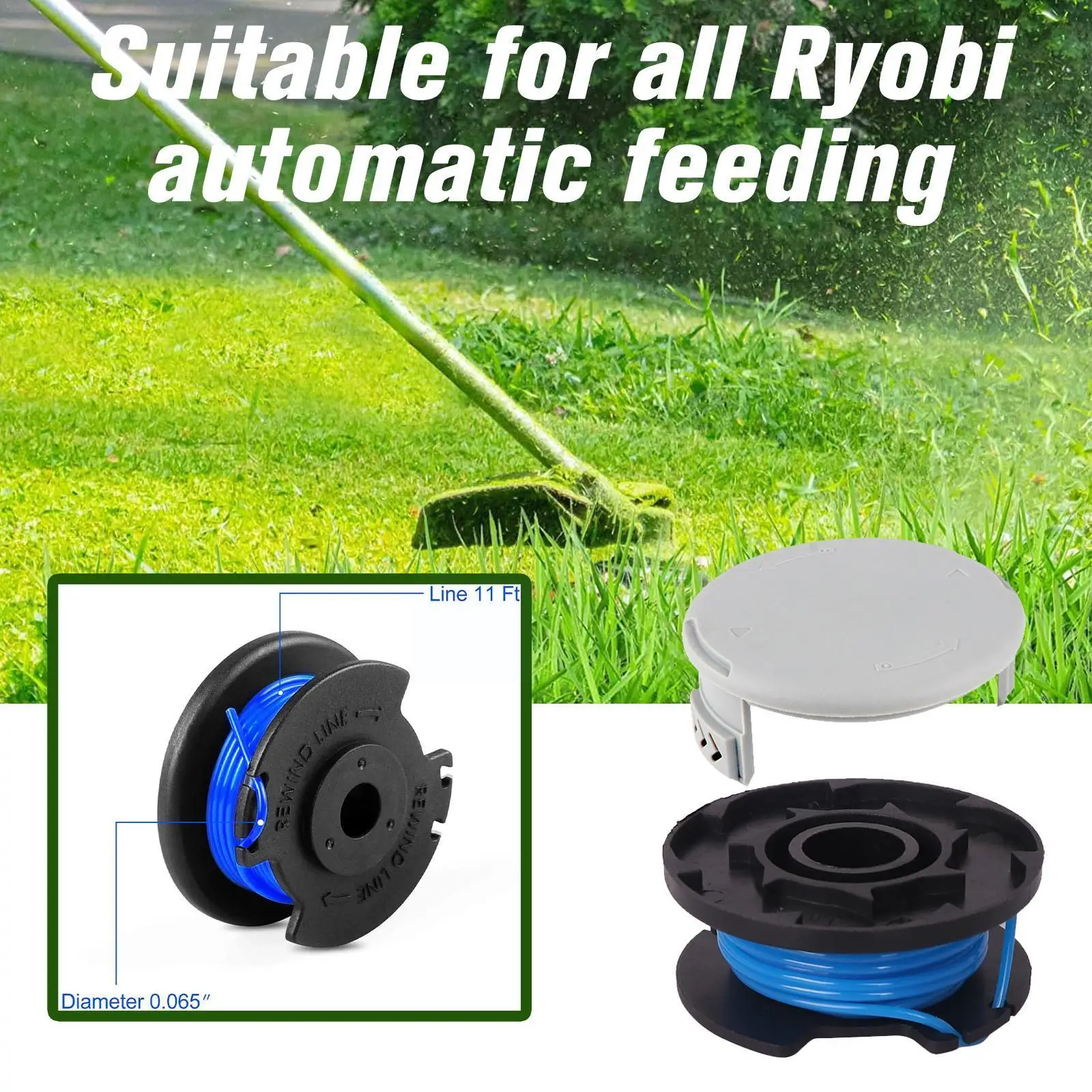 

359.8 * 64.96 Inches Mowing Rope Mowing Nylon Grass Lawn Mowing Strimmer Rope Hot Sale Mower Line Trimmer Cutter Wire Brush P6A2
