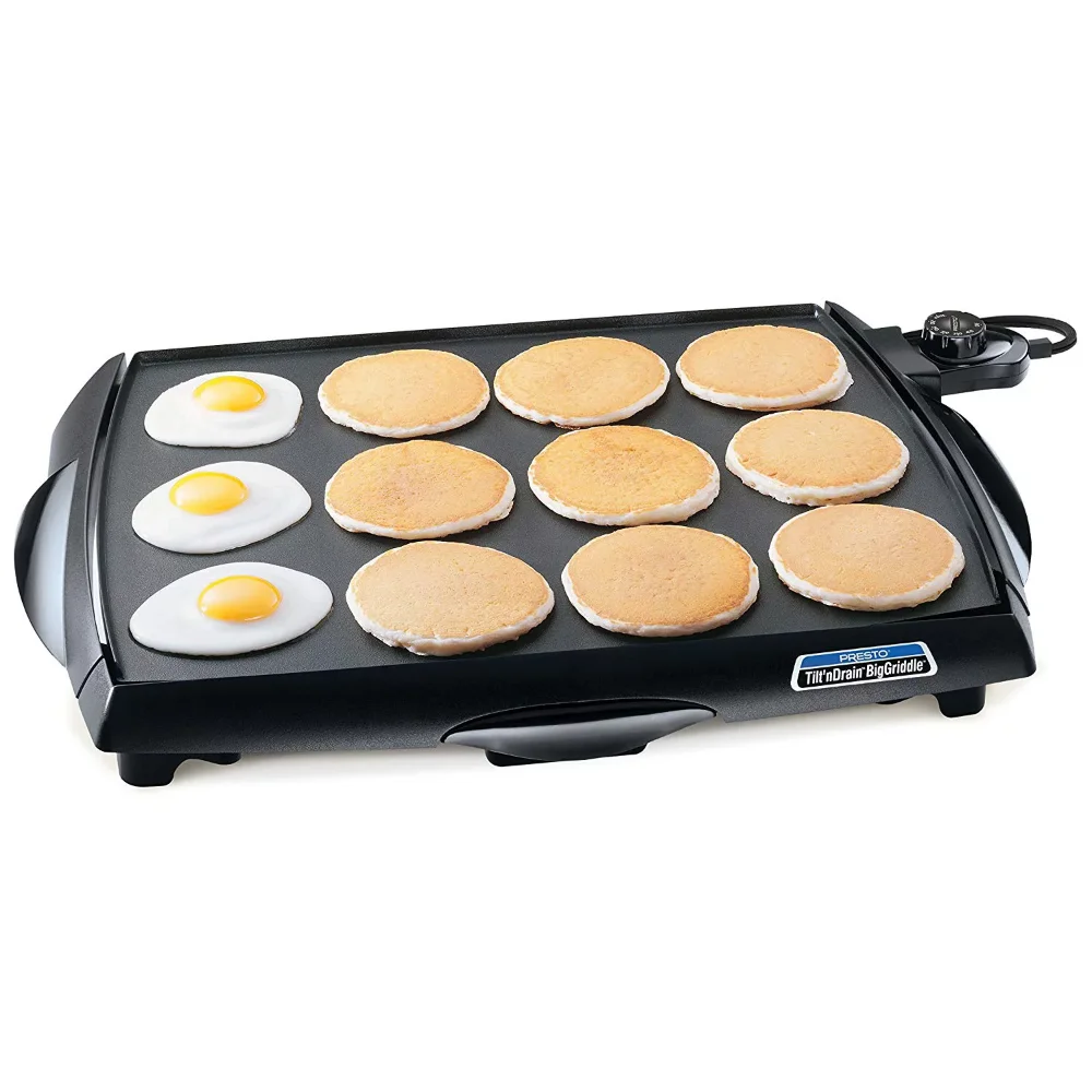 07046 Tilt ‘N’ Drain™ Big Griddle® Cool-Touch Griddle Pizza Maker 07046 Tilt ‘N’ Drain™ Big Griddle® Cool-Touch Griddle Pizza Maker