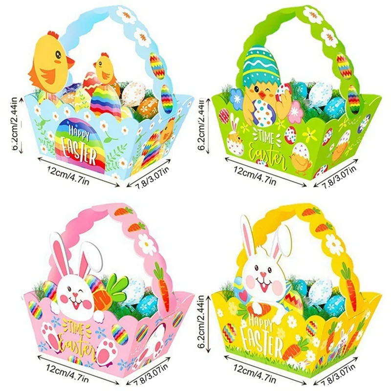 Пасхальные корзины пасхальные подарки набор корзин с ручкой бумага Пасхальная