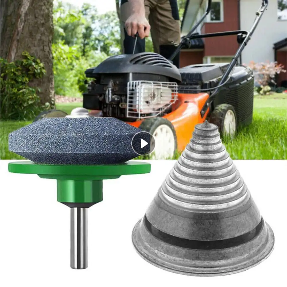 

Mower Knife Sharpening Stone Fast Lawn Mower Sharpener Lawnmower Blade Sharpener Universal Grinding Rotary Drill Cuts Tool Parts