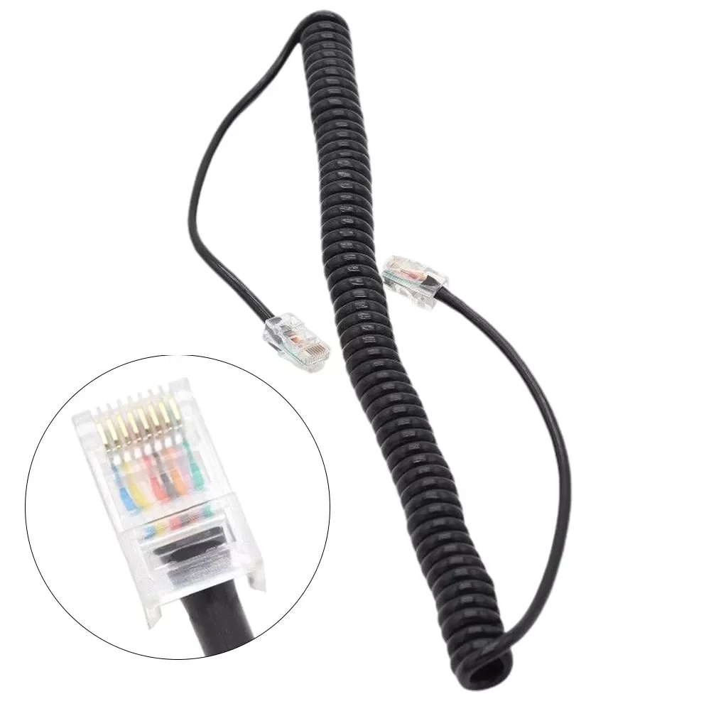 

8-контактный кабель для телефонного микрофона, аксессуары, сменный динамик, гибкий универсальный пружинный провод, автомобильное радио для ...