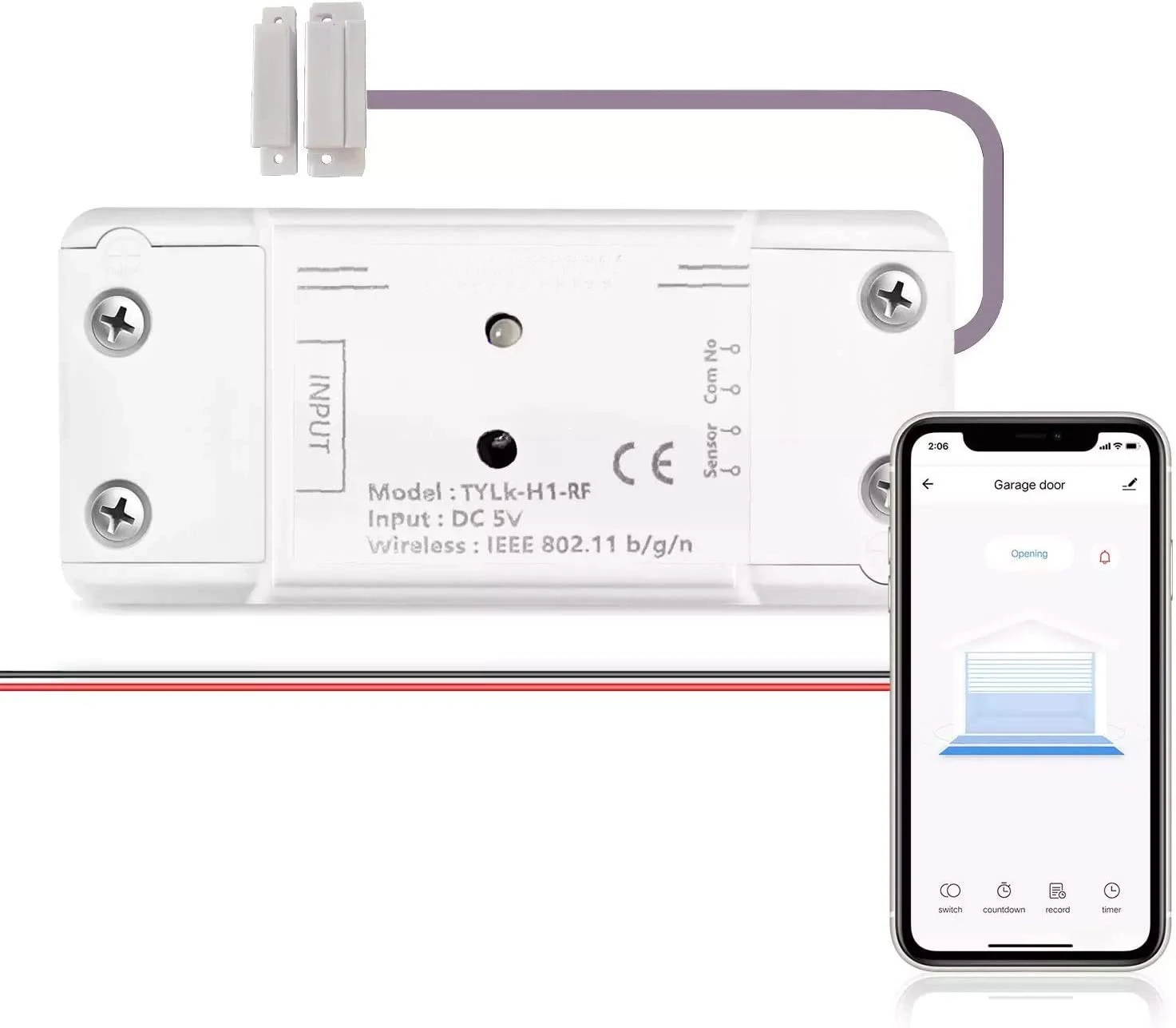 

WiFi Momentary Inching Self Locking Wireless Smart Switch Relay Module for Smart Home 5V，Be Applied to Garage Door Opener
