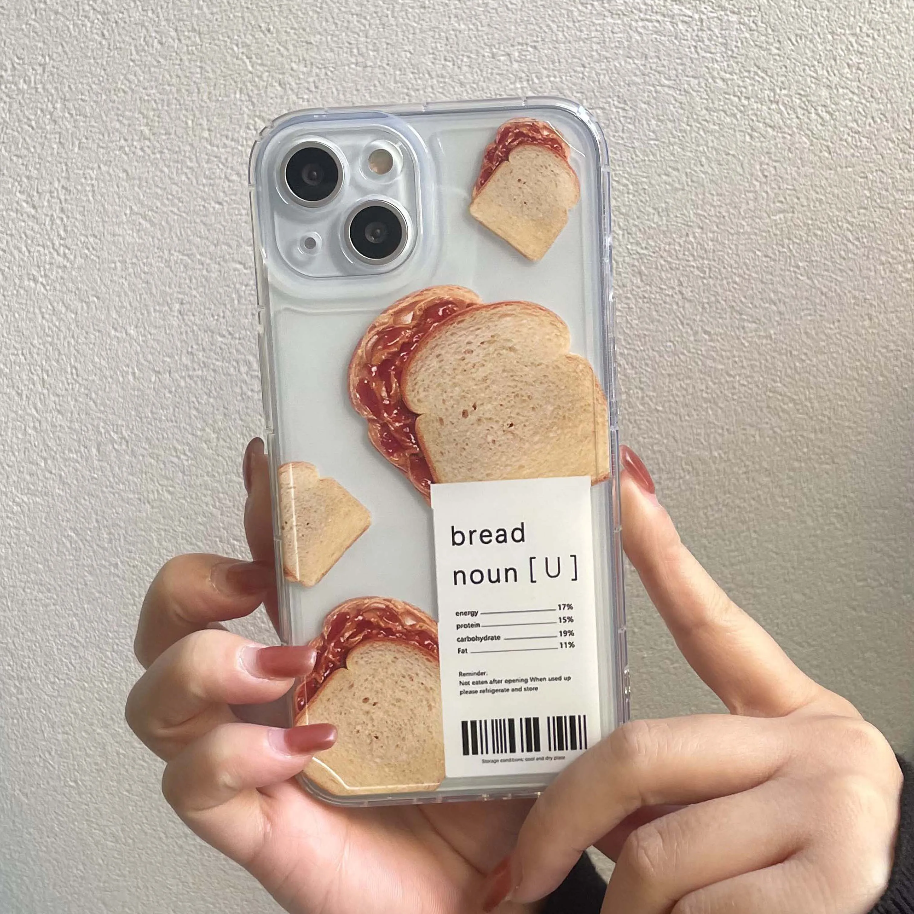 

Bread Label Breakfast Phone Case for Iphone 13 11 14 Pro Max 7 8 Plus 12 Promax Xs Max X Xr Cute Back Cover Soft Silicone Conque