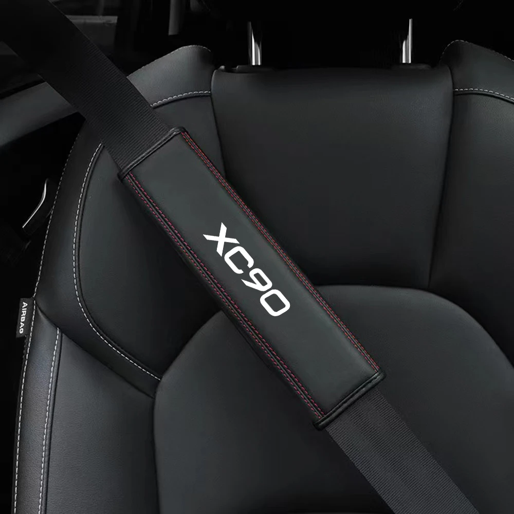 

1pcs High Quality Leather Car Seat Belt Safety Cover Shoulder Strap Pad for volvo xc40 xc60 xc90 Shoulder Protector Accessories