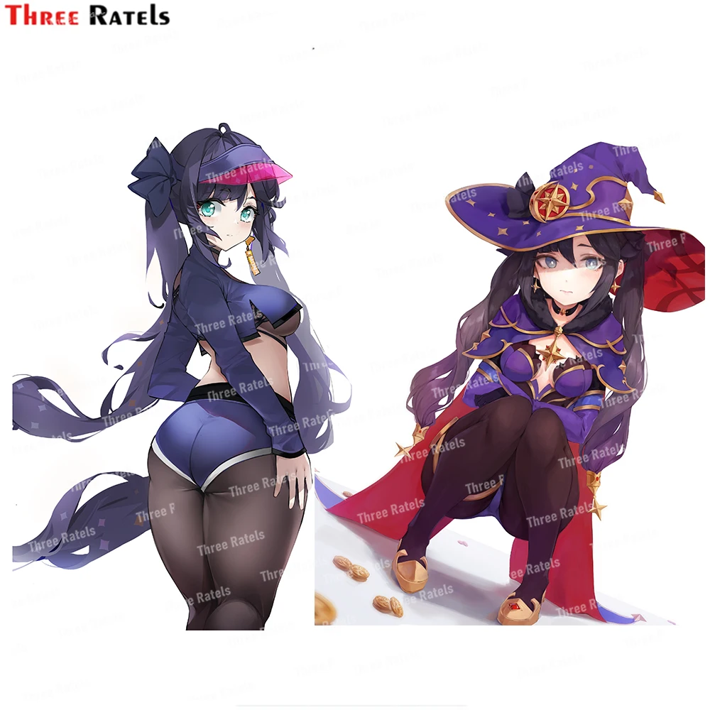 

Ударные наклейки и наклейки Three Ratels I95 Mona Genshin для ноутбука, багажа, скейтборда, украшение
