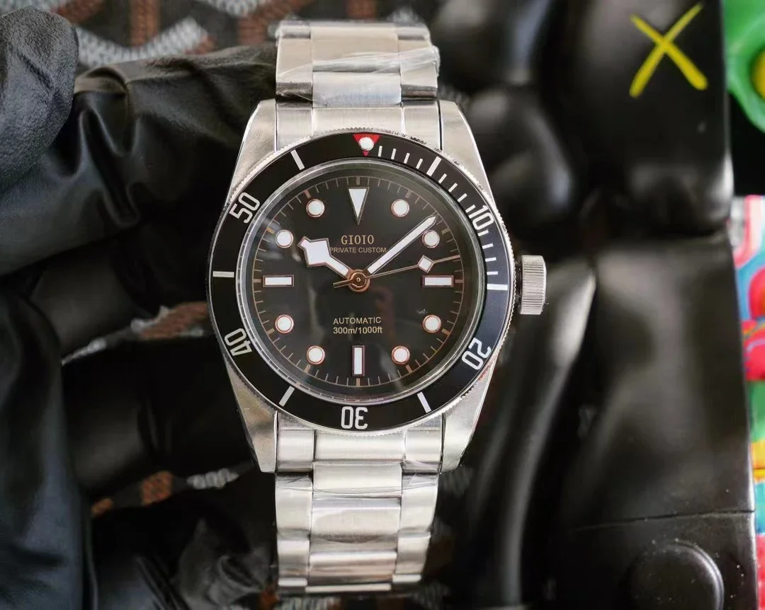 

Роскошные Мужские автоматические механические часы синие Черные Керамические из нержавеющей стали светящиеся 42 мм