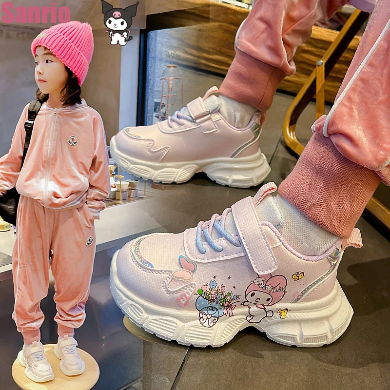 

Sanrio My Melody Kawaii Cartoon Children's Sneakers Fall and Winter New Cute Girls Running Shoes Sweet Board Shoes Casual Shoes
