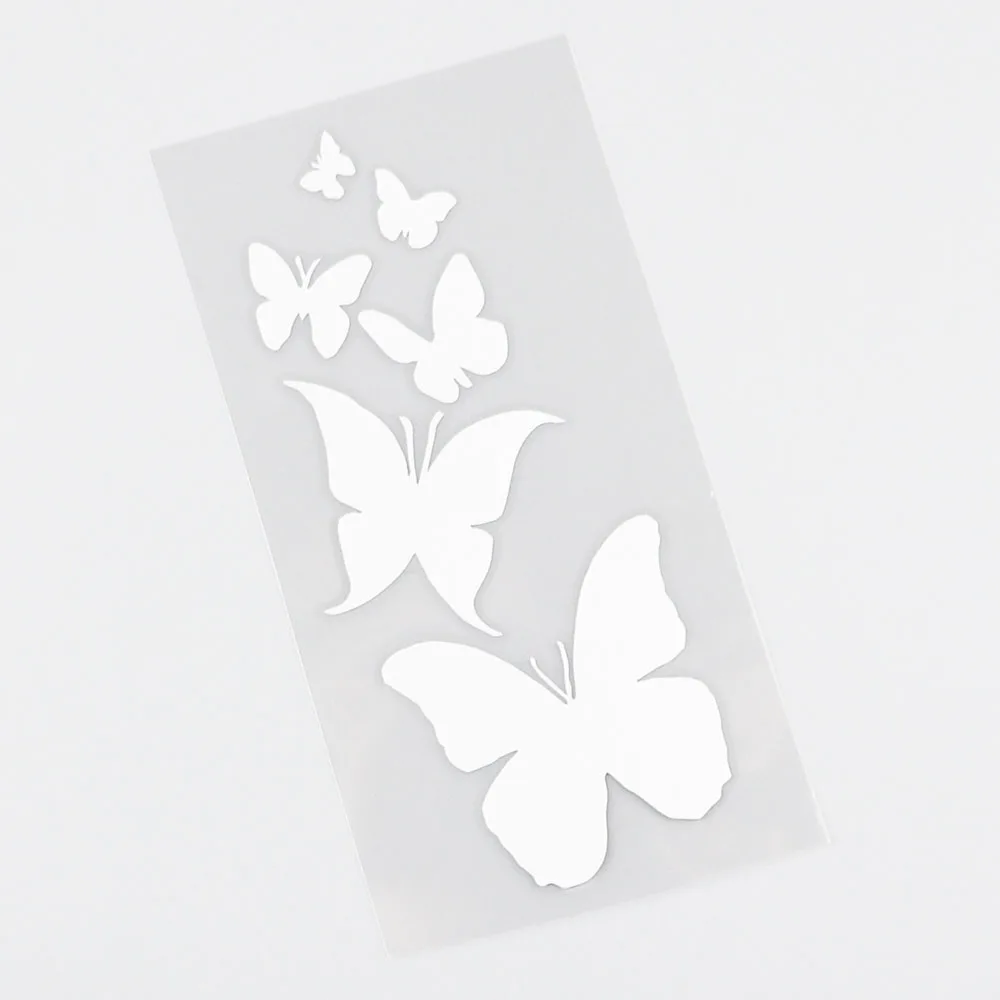 

Jpct fashionable butterfly Hibiscus Flower decal for cars, motorcycles, windows waterproof Vinyl Car Decal 13.7cmx6cm