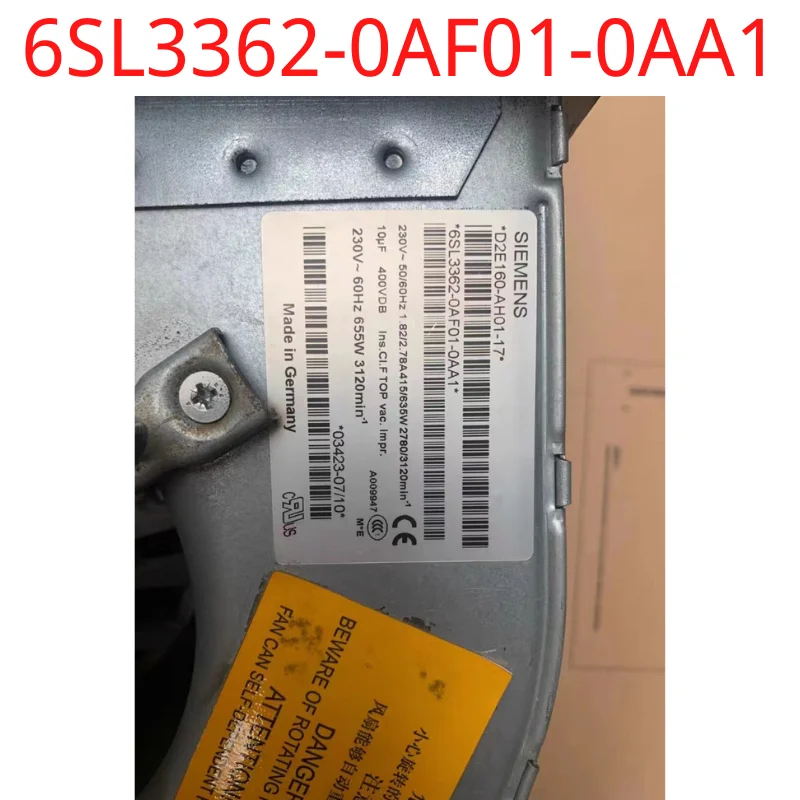 

used Siemens test ok real Beautiful disassembled 6SL3362-0AF01-0AA1 cooling fan, in good condition, D2E160-AH01-17