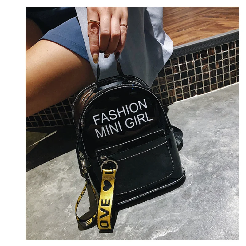

Mini Women Backpacks Transparent PVC Jelly Female Bag Small Shoulder Bags For Teen Girls Fashion Casual Backpack Mochilas